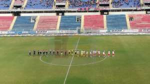Squadre schierate in campo allo "Jacovone"